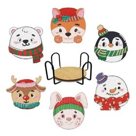 Diamond Painting Coasters 01 Christmas (6 pieces)