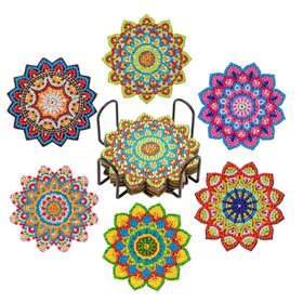 Diamond Painting Coasters 02 Mandala (6 pieces)