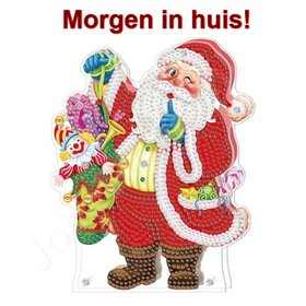 Diamond Painting Standing Christmas Lamp 05 (Santa Claus)