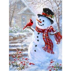 Diamond Painting Christmas - Snowman 01