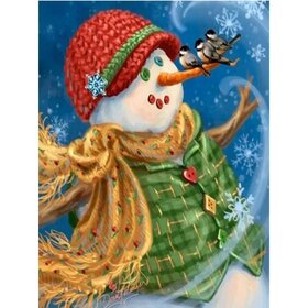 Diamond Painting Christmas - Snowman 03