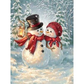 Diamond Painting Christmas - Snowman 05
