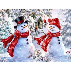 Diamond Painting Christmas - Snowman 07