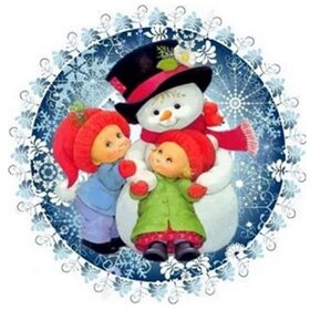 Diamond Painting Christmas - Snowman in Circle
