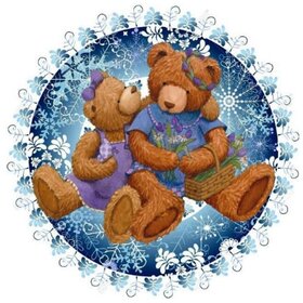 Diamond Painting Christmas - Teddy Bears in Circle