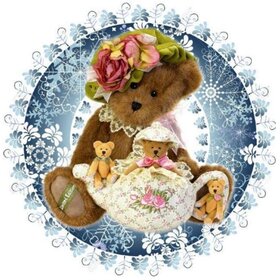 Diamond Painting Christmas - Cute Teddy Bear in Circle