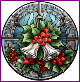 Diamond Painting Stained Glass Christmas Bells 01