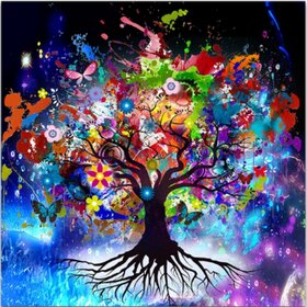 Diamond Painting Colorful Tree 01