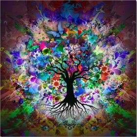Diamond Painting Colorful Tree 02