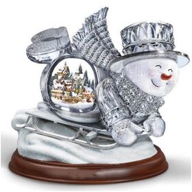 Diamond Painting Christmas - Snowglobe Snowman on Sleigh
