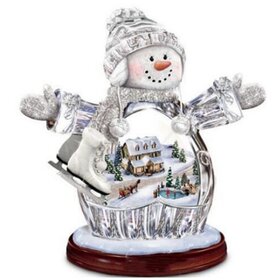 Diamond Painting Christmas - Snowglobe Snowman with Ice Skates