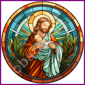 Diamond Painting Stained Glass Christmas Biblical Figures 01