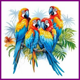 Diamond Painting Parrot Ara 01