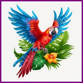 Diamond Painting Parrot Ara 02