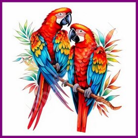 Diamond Painting Parrot Ara 03