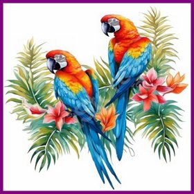 Diamond Painting Parrot Ara 04