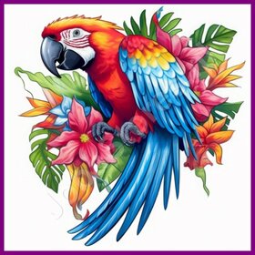 Diamond Painting Parrot Ara 05