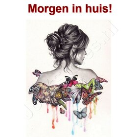 Diamond Painting Butterfly Woman 30x40cm - round