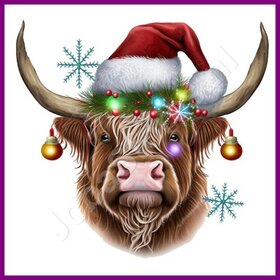 Diamond Painting Scottish Highlander Christmas 02