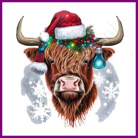 Diamond Painting Scottish Highlander Christmas 04