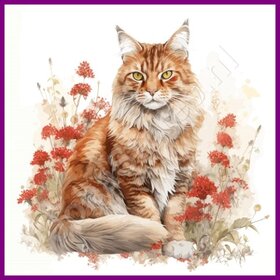Diamond Painting Cat Maine Coon 02