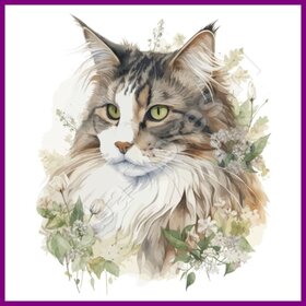 Diamond Painting Cat Maine Coon 03