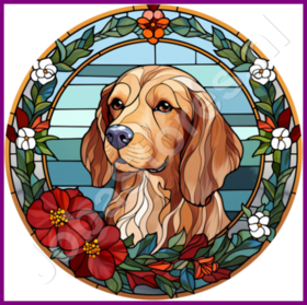 Diamond Painting Stained Glass Christmas Dog 08