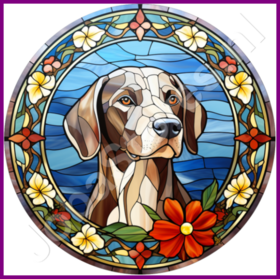 Diamond Painting Stained Glass Christmas Dog 10