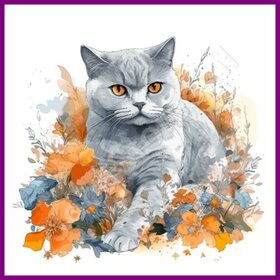 Diamond Painting Cat British Shorthair 01