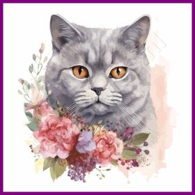 Diamond Painting Cat British Shorthair 03