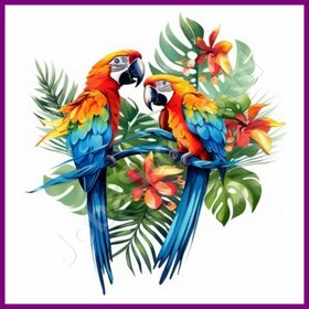 Diamond Painting Parrot Ara 06