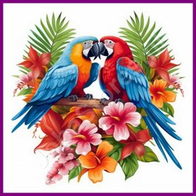 Diamond Painting Parrot Ara 09