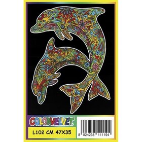 ColorVelvet Velvet coloring sheet large no. L102 without markers (47x35cm)