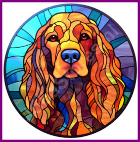 Diamond Painting Stained Glass Dog - Cocker Spaniel 05