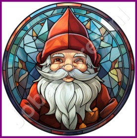 Diamond Painting Stained Glass Christmas Gnome
