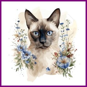 Diamond Painting Cat Siamese 02
