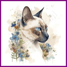 Diamond Painting Cat Siamese 03