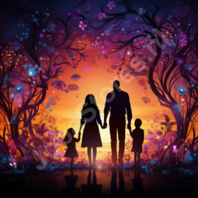 Diamond Painting Colorful Silhouettes 01