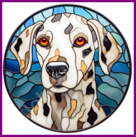 Diamond Painting Stained Glass Dog - Dalmatian 01