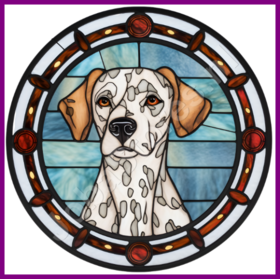 Diamond Painting Stained Glass Dog - Dalmatian 03