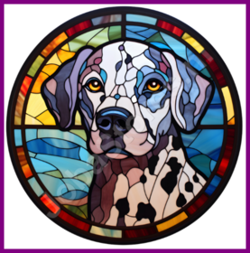 Diamond Painting Stained Glass Dog - Dalmatian 04