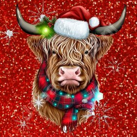 Diamond Painting Scottish Highlander Christmas 07