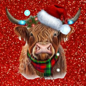 Diamond Painting Scottish Highlander Christmas 08