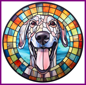 Diamond Painting Stained Glass Dog - Great Dane 03