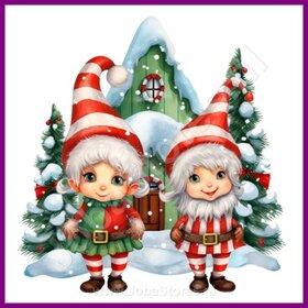 Diamond Painting Christmas Elves 01