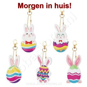 Diamond Painting Keychain Set Easter (5 pieces)