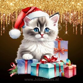Diamond Painting Christmas Kitten 03