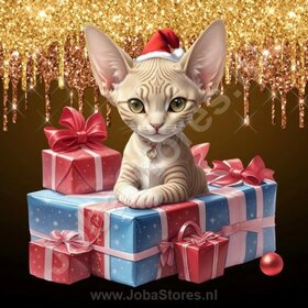 Diamond Painting Christmas Kitten 04