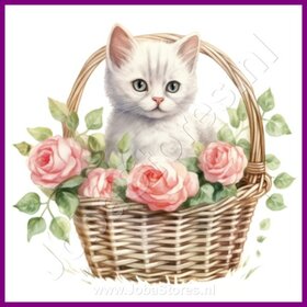 Diamond Painting Kitten in mand 03