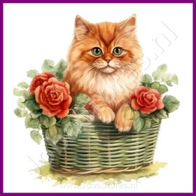Diamond Painting Kitten in mand 05